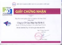 ASL Vinh dự nhận được danh hiệu “Top 10 dịch vụ Giao Nhận Năm 2014”